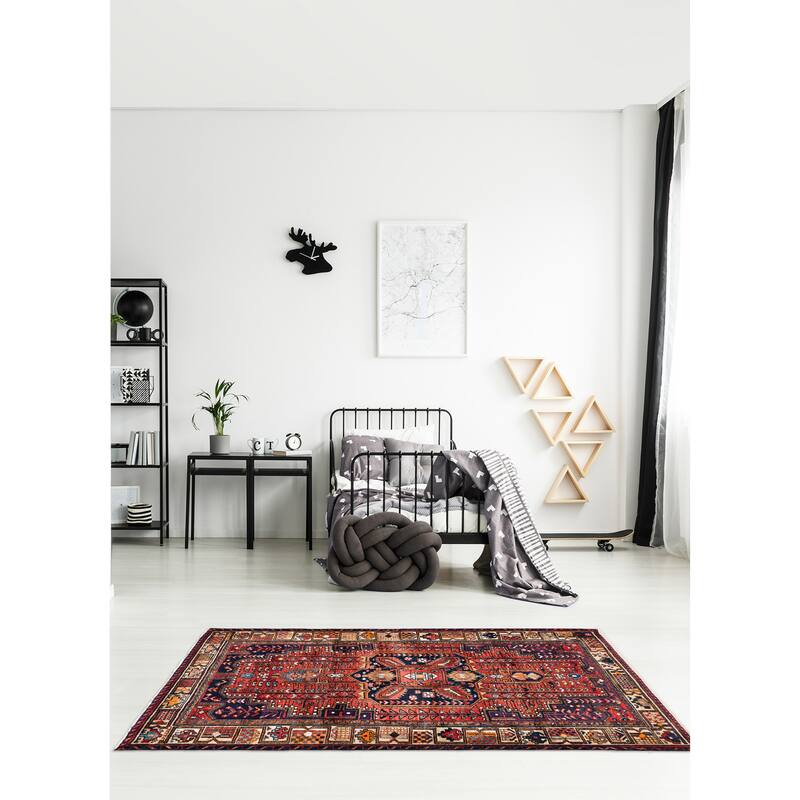 ECARPETGALLERY Hand-knotted Anadol Red Wool Rug - 5'4 x 7'10