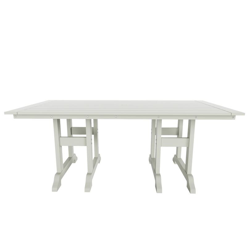 Altura 6-Piece Rectangular Poly Eco-Friendly All Weather Outdoor Dining Set with Bench