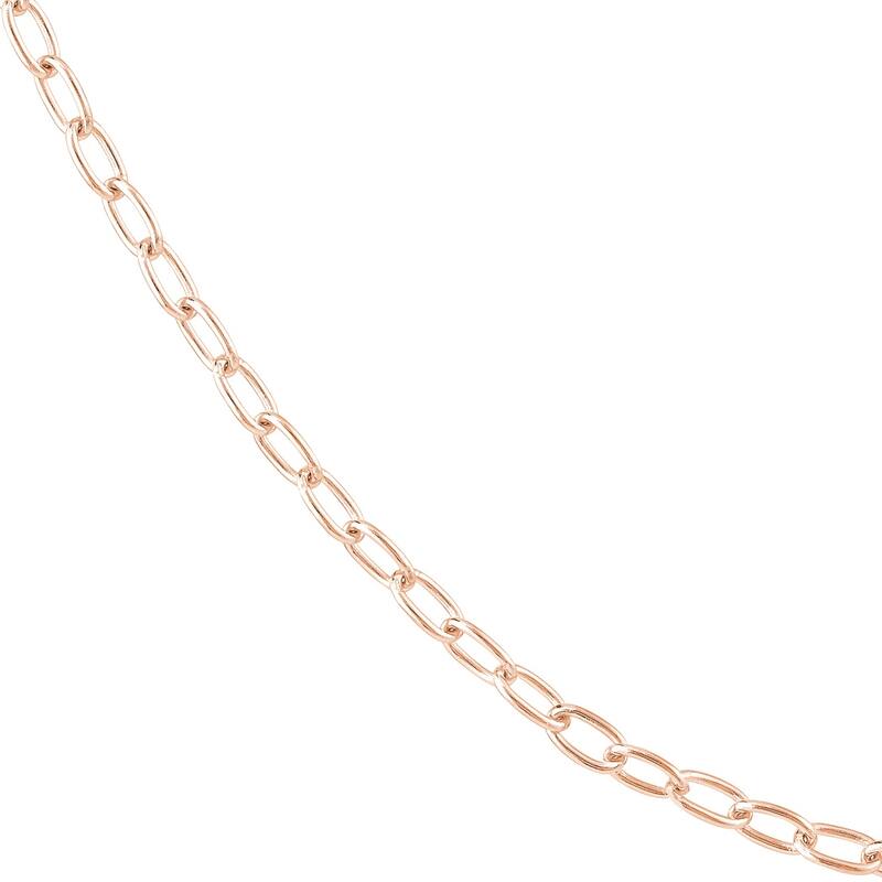 Curata 14k Rose Gold 2.07mm Forzentina Chain Necklace With (Lobster)