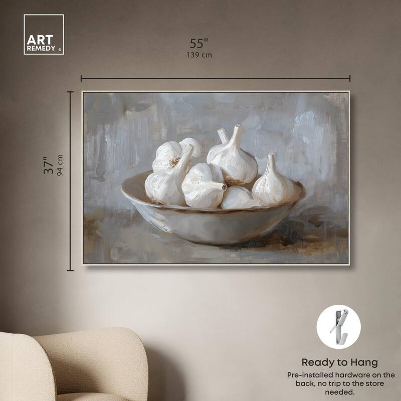 Garlic Bowl Canvas by Art Remedy
