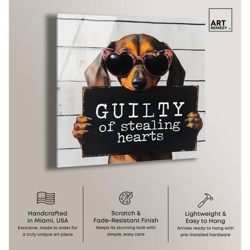 Guilty of Stealing Hearts Acrylic by Art Remedy, Ready to Hang