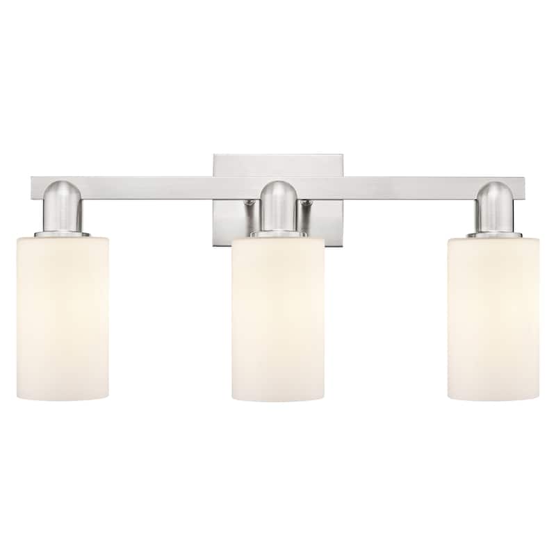 Innovations Lighting 716-3W-11-23 Clymer Vanity Clymer 3 Light 23" - Brushed Satin Nickel / Matte White