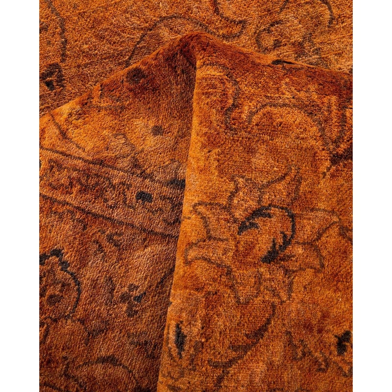 Fine Vibrance, One-of-a-Kind Hand-Knotted Area Rug - Brown, 4' 1" x 6' 3" - 4' 1" x 6' 3"