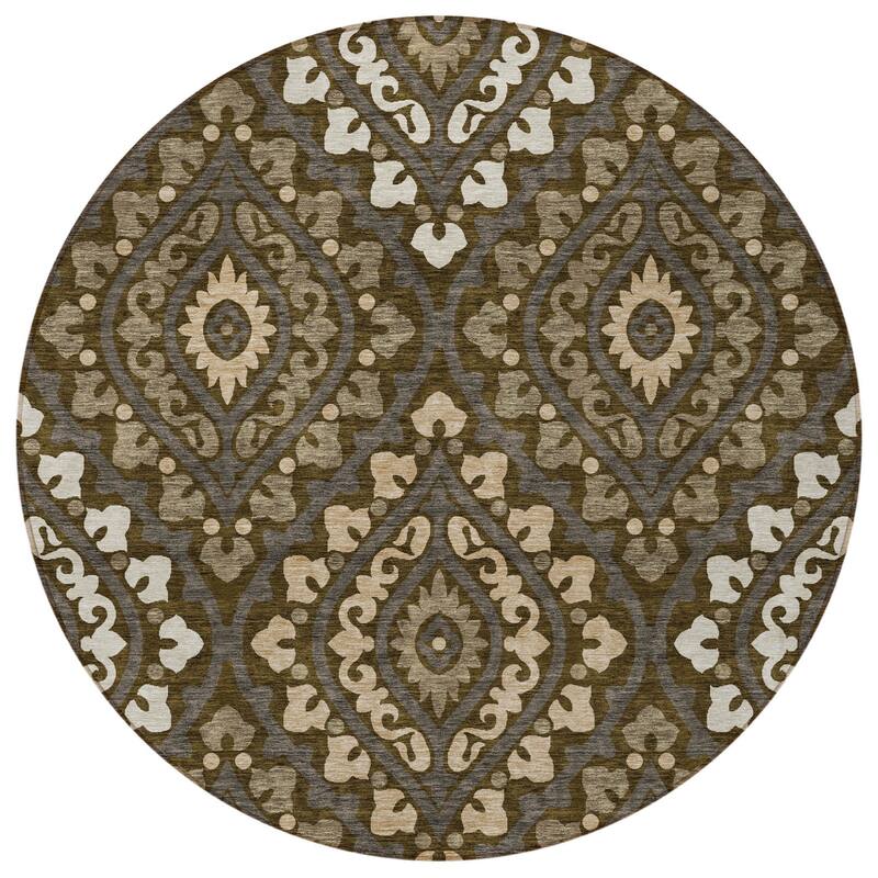 HomeRoots Floral Transitional Rectangle Outdoor Rug