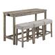 Option Brown Table & Grey Stools