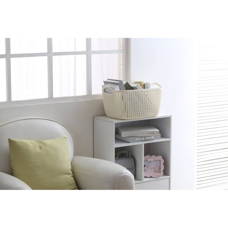 HANAMYA Storage Basket Organizer with Handle | Storage Bin, 9 Liter, Set of 6