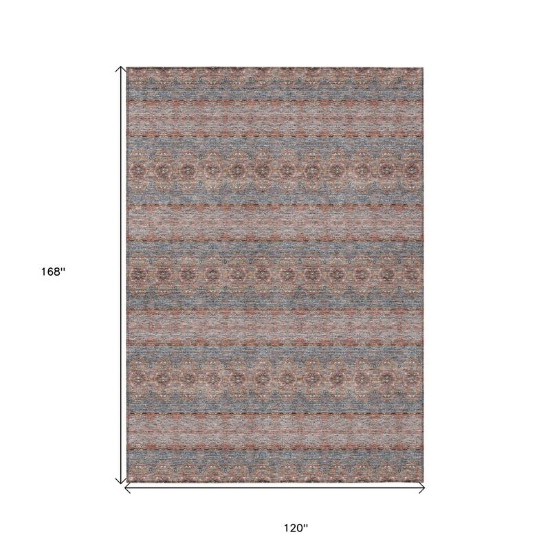 HomeRoots Floral Medallion Transitional Rectangle Outdoor Rug