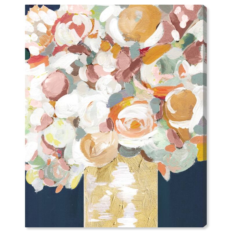 Wynwood Studio Canvas Floral and Botanical Love Bouquet White and Modern & Contemporary Wall Art Canvas Print