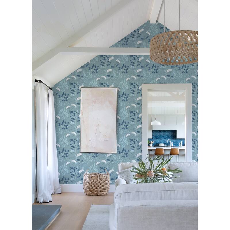 Scott Living Sorrel Slate Botanical Wallpaper