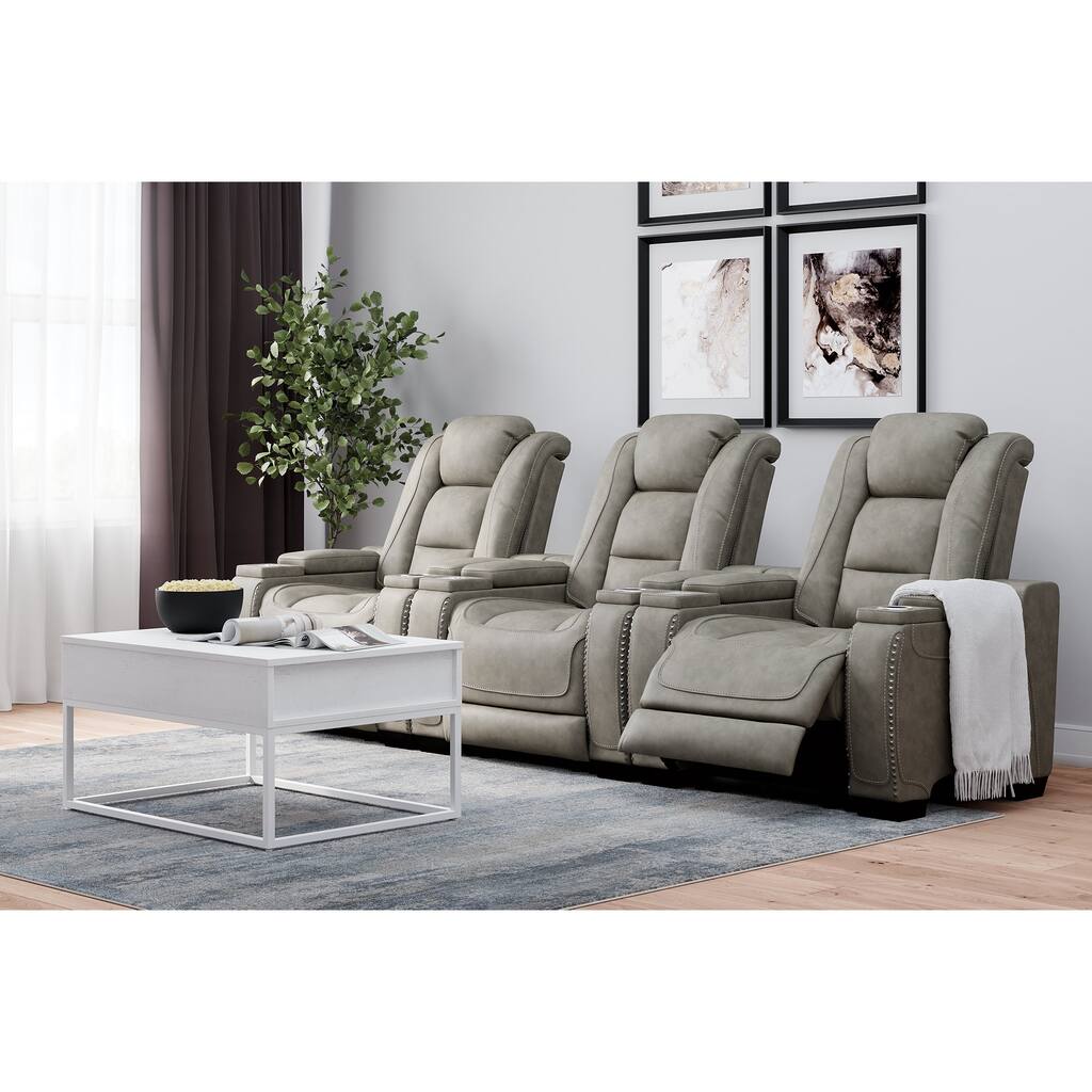 Signature Design by Ashley The Man-Den Gray 3-Piece Upholstery Package