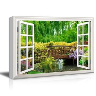 Visual Effect View Through Window Frame Canvas Wall Art - On Sale - Bed ...