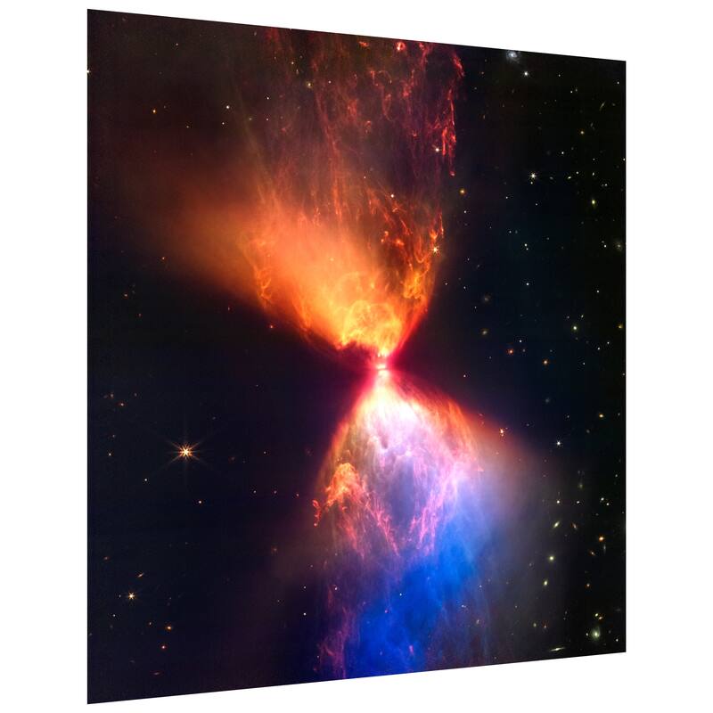 Empire Art Direct Taurus Fiery Hourglass Printed Tempered Glass Wall Art - Multi-Color