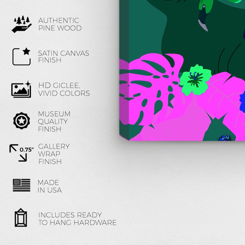 Wynwood Studio Canvas People and Portraits Outline Girl Green and Tangerine Modern & Contemporary Wall Art Canvas Print