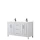 Option White, Black Trim, White Cultured Marble Top