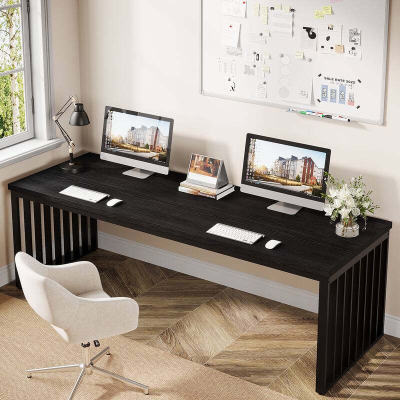78.74" Extra Long Computer Desk, Double 2-Person Desk, Workstation Writing Study Table for Home Office
