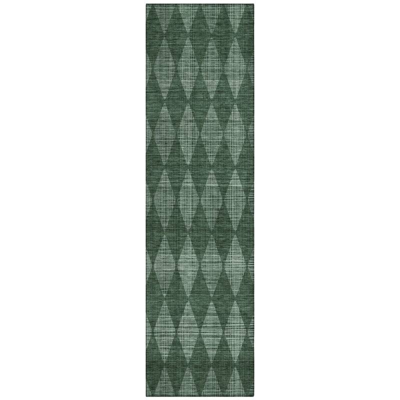 Machine Washable Indoor/ Outdoor Chantille Diamond Argyle Rug