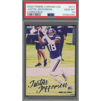 Justin Jefferson 2020 Panini Chronicles Luminance Rookie Card #217 Graded PSA 10 - 8'6" x 11'6"