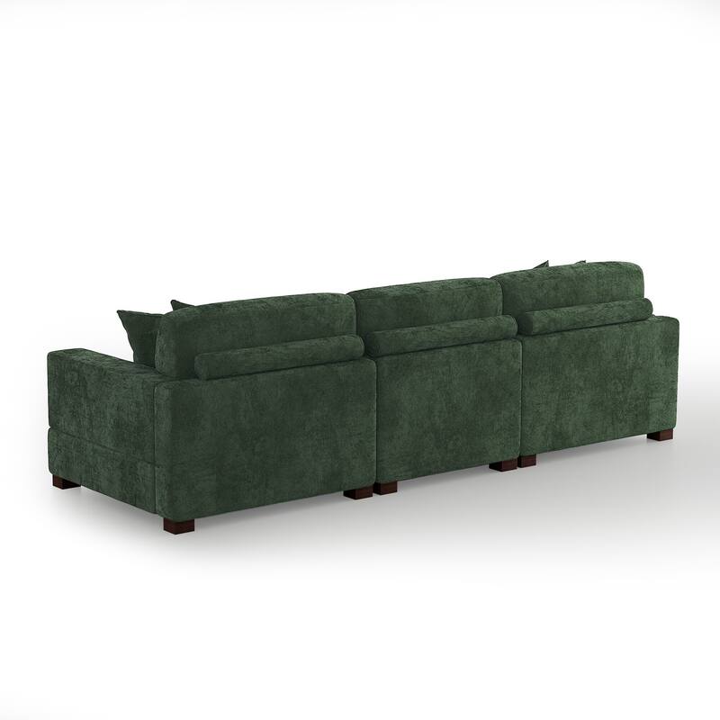 Oversized Modern Chenille Modular Sectional Sofa with Chaise