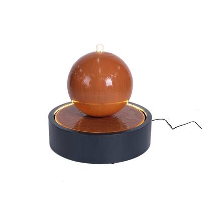 23.5" Pre-Lit Two Toned Ball Fountain with Strip Light LED