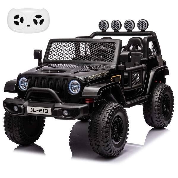 slide 2 of 27, 2 Seater Ride On Truck Car for Kids 24V Toddles Battery Powered Ride On Car Toy Black