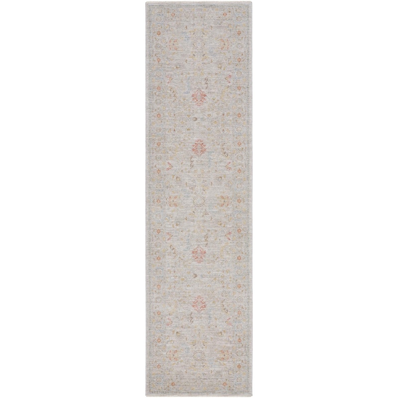 Livabliss Avant Garde Traditional Medallion Area Rug - 2'7" x 10' - Beige/Grey