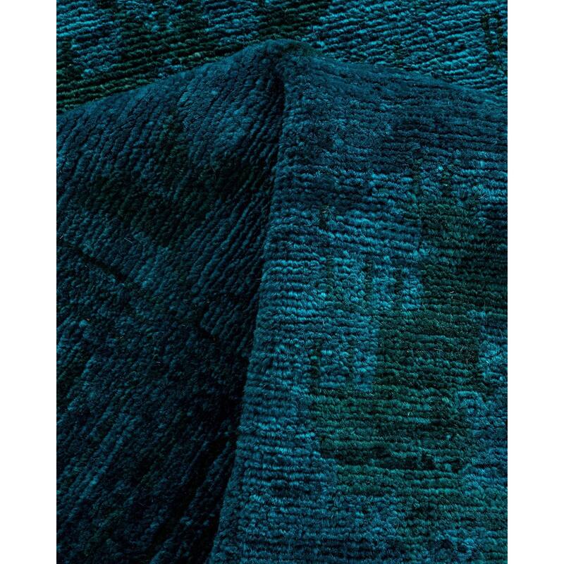 Contemporary Overdyed Wool Hand Knotted Runner - 2' 7" x 10' 2"