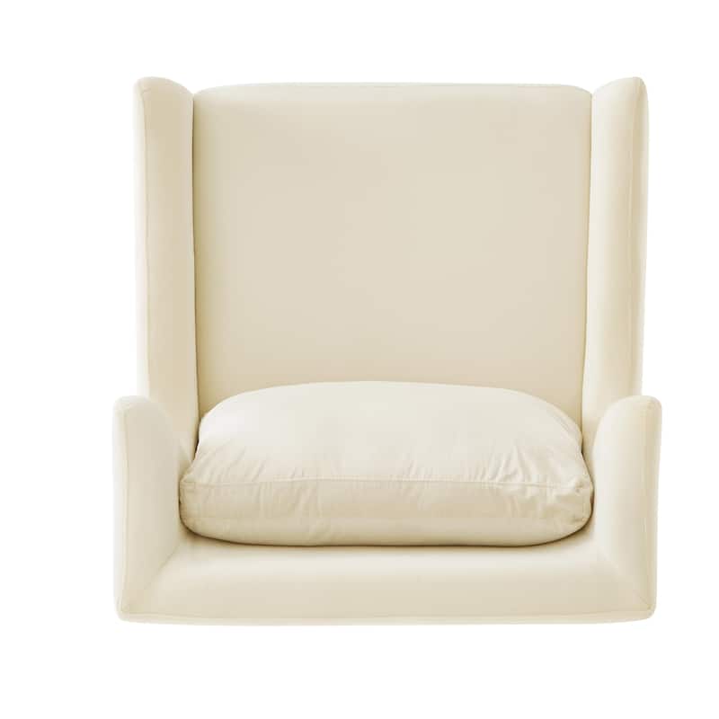 Christopher Knight Home - Modern Velvet Armchair Accent Chair with Iron Frame and High-Density Foam Cushion