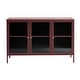 preview thumbnail 23 of 27, Rye Studio Brianne Modern Metal & Glass 3-Door Sideboard