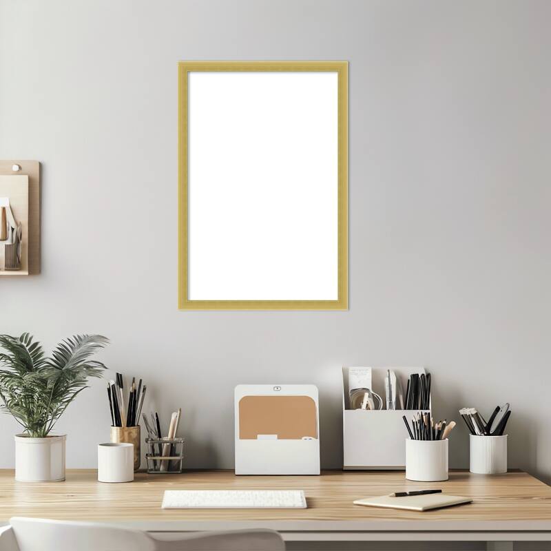 Amanti Art Svelte Clay Grey Framed Dry Erase Magnetic Board