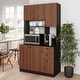 preview thumbnail 28 of 43, Living Skog Pantry Kitchen Microwave Storage Cabinet