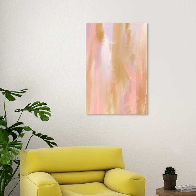 Wynwood Studio Canvas Abstract Makeup Powder Mix Brown and Ochre Modern & Contemporary Wall Art Canvas Print - 30 x 20