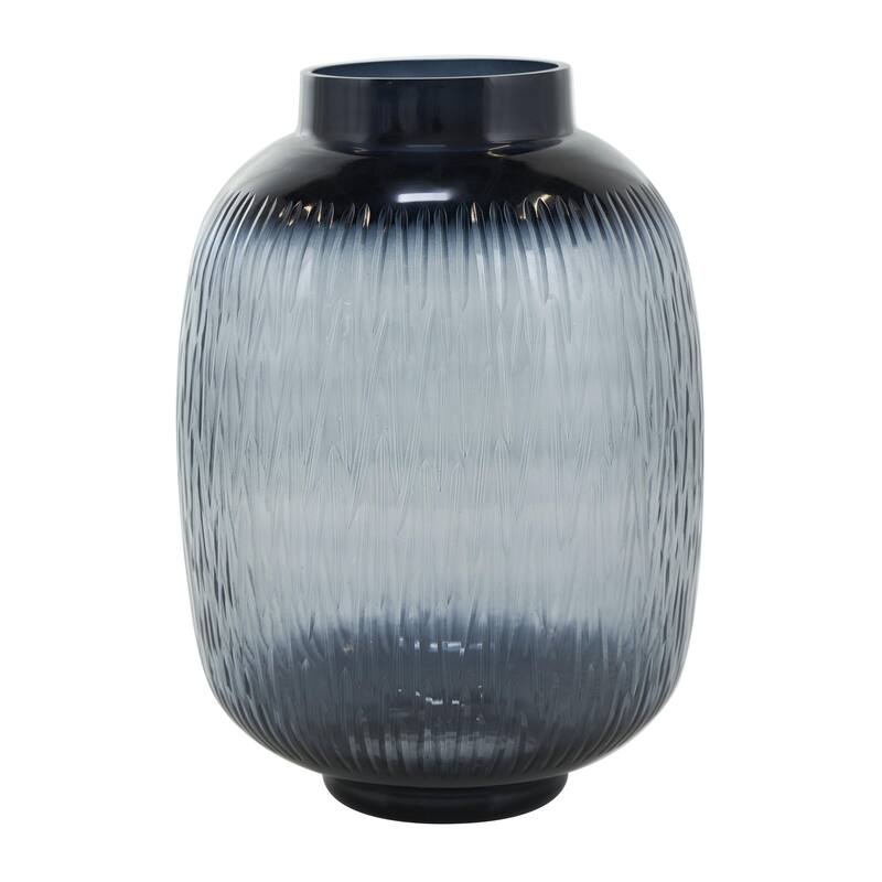 Glass Textured Ombre Decorative Vase - Set of 2 Black - Roche River Decor