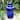 Glitzhome 22"H Zen-Style Cobalt Blue Pebbles Outdoor Ceramic Fountain with Pump and LED Light