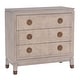 preview thumbnail 1 of 6, Windsor - Three Drawer Chest - Beige Bisque Finish - Antique Brass Hardware Beige Bisque, Antique Brass - 3-drawer