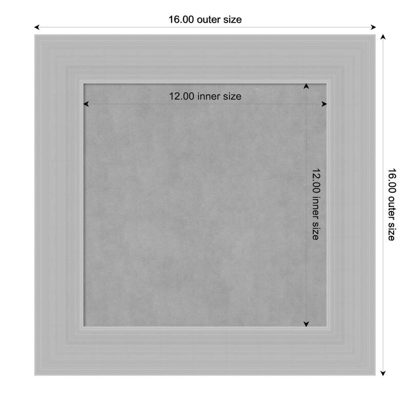 Amanti Art Brushed Sterling Silver Framed Magnetic Board - Board Size 12x12