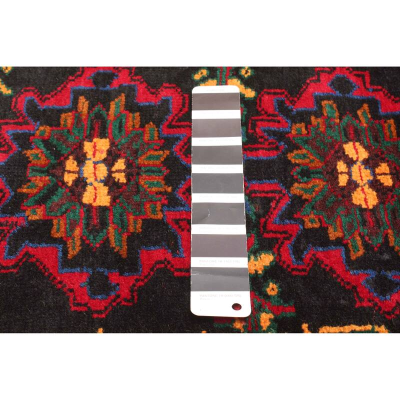 ECARPETGALLERY Hand-knotted Teimani Black Wool Rug - 2'9 x 4'4