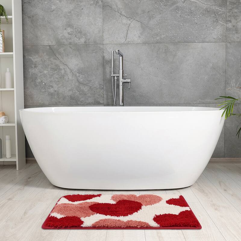 Soft Bath Rugs, Non-Slip Bathroom Rug Cute Bath Mat Water Absorbent Thick Shaggy Floor Mats