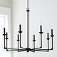 preview thumbnail 4 of 2, Clint 37.75" 8-light Black Iron Chandelier