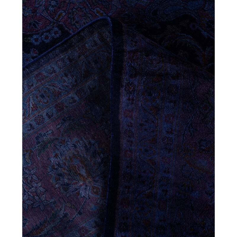 Overdyed One-of-a-Kind Hand-Knotted Area Rug - Purple - 10' 0" x 14' 0"