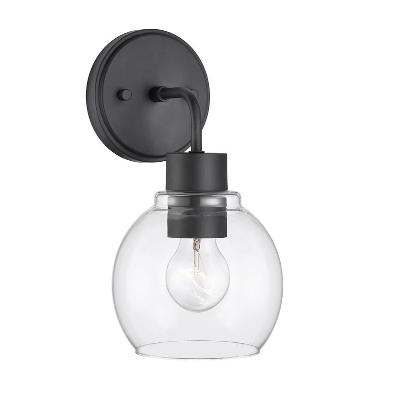 KAWOTI Modern Wall Sconce Set with Clear Shade(Set of 2)