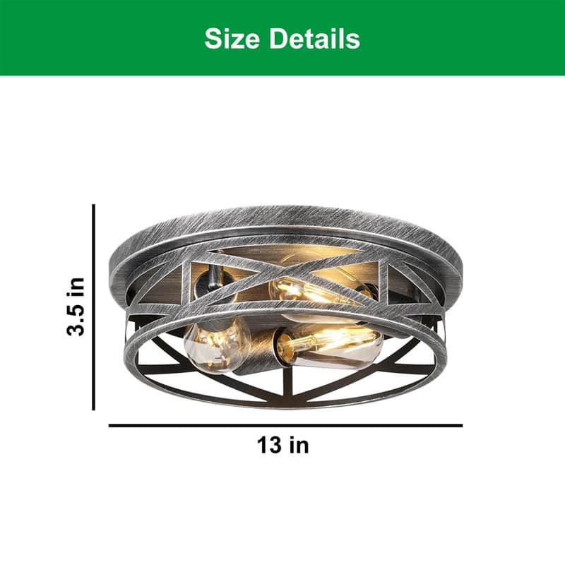 3 light light fixtures black, silver ceiling light metal bedroom ceiling light - N/A