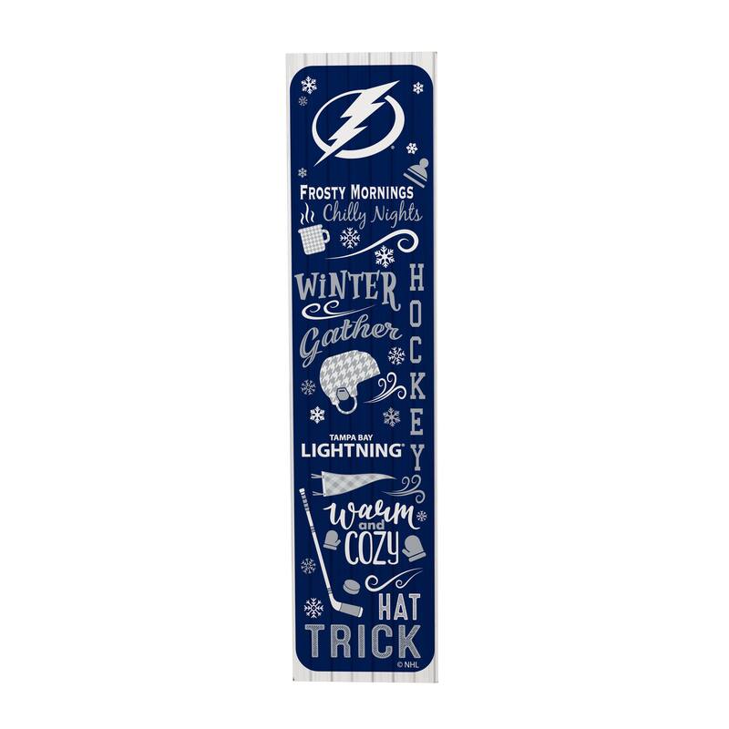 47" Double Sided Seasonal Porch Leaner, Tampa Bay Lightning - 47" x 11.25"