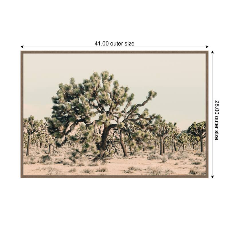 Kate and Laurel Joshua Tree No. 1 by Alicia Bock Framed Canvas Wall Art Print
