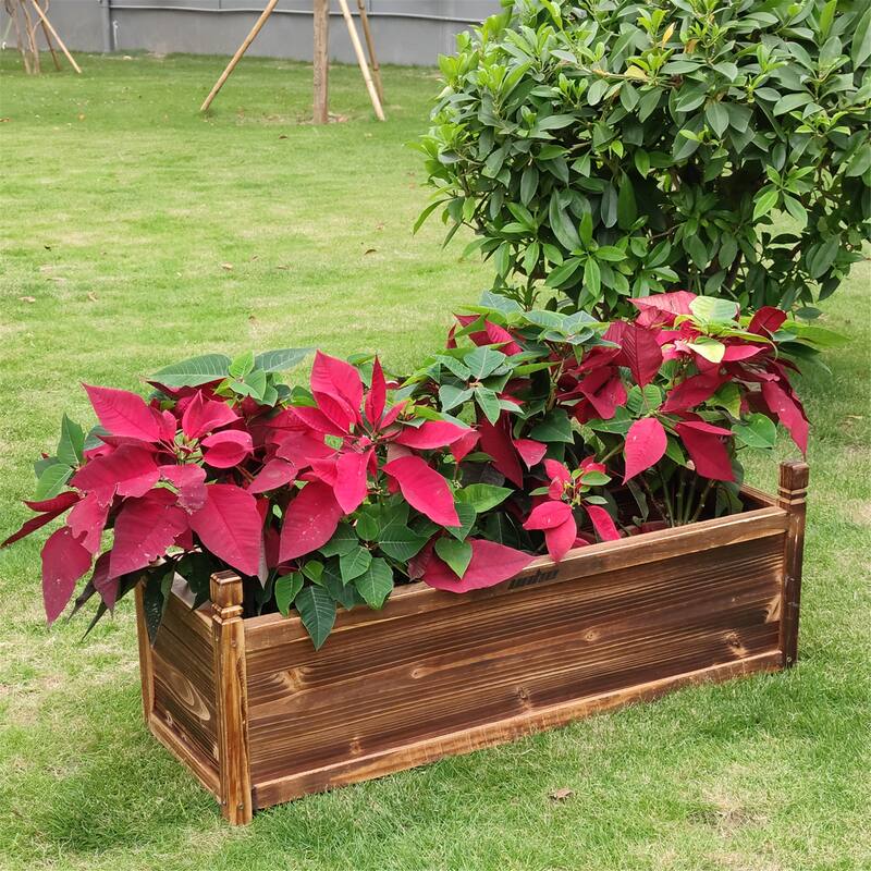 Garden Flower Planter Raised Box Vegetable Bed for Garden Yard Patio - 23.6x11.8x13.3 inch