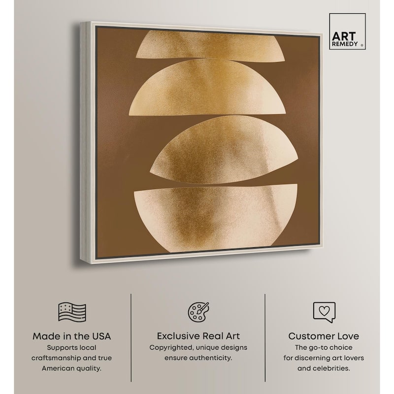 Golden Crescents II Canvas by Art Remedy