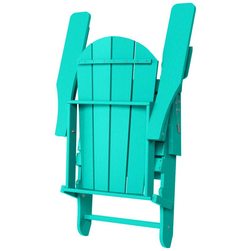 Laguna Outdoor 3-Piece Folding Adjustable Adirondack Chair with Hideaway Ottoman & Round Side Table