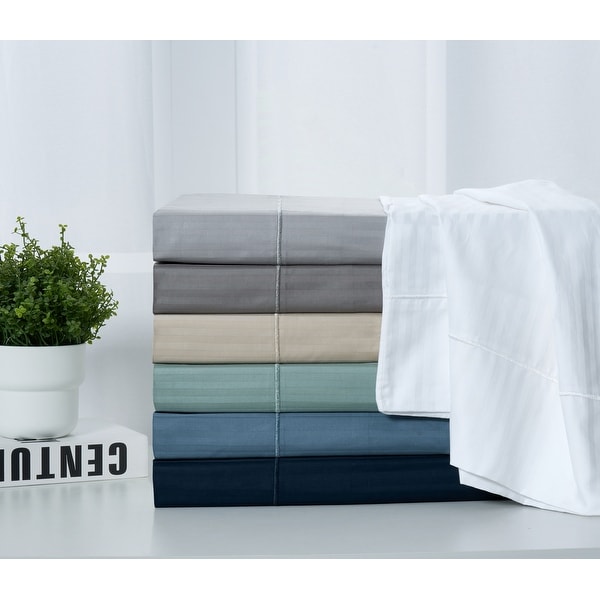 Kathy Ireland 500 Thread Count Damask Stripe Sheet Set with