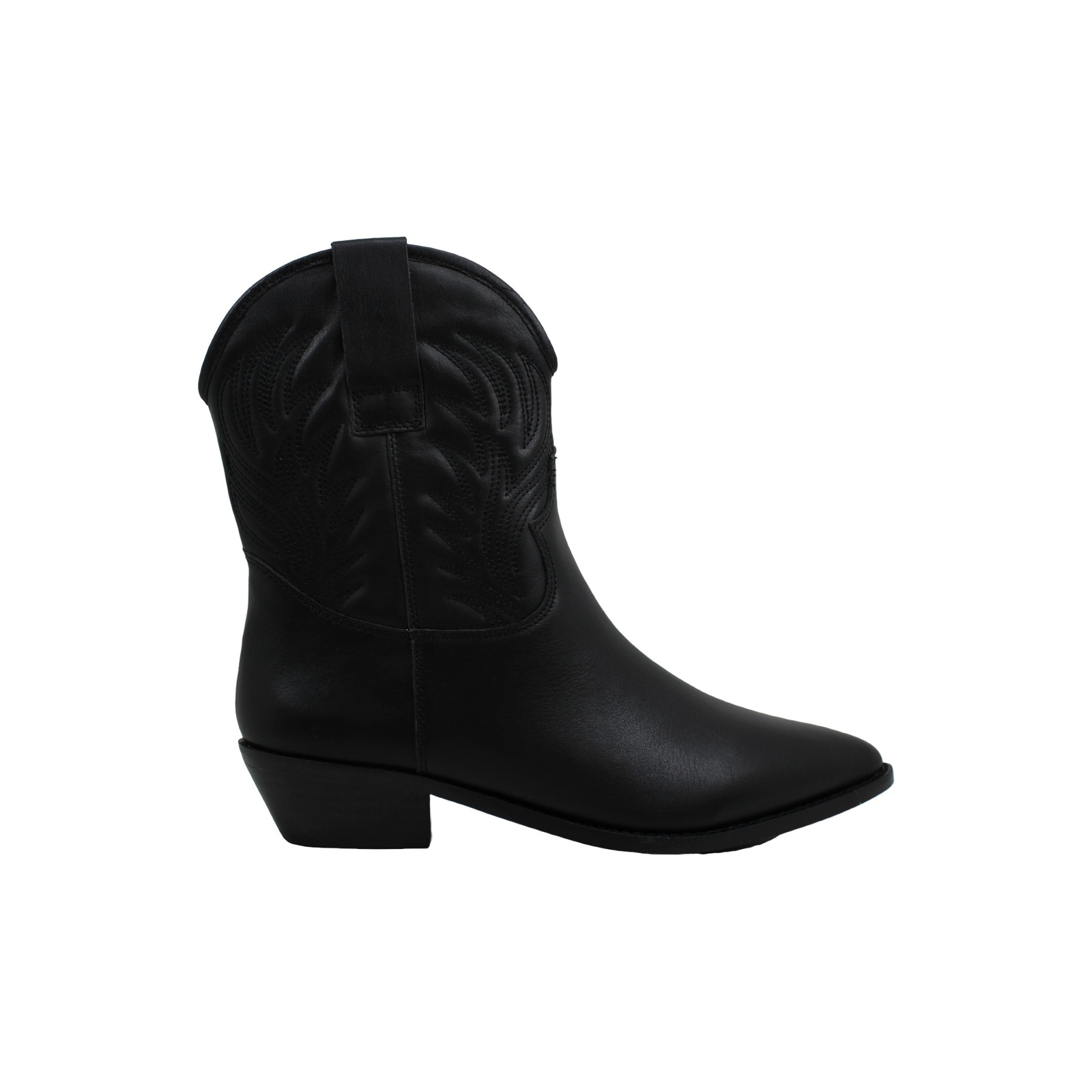 Steve madden gallow black leather western boot sale
