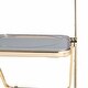 preview thumbnail 35 of 61, LeisureMod Lawrence Acrylic Folding Chair W/ Gold Metal Frame - 30"