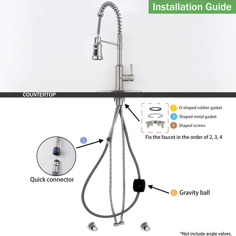 AITINKAN Edison Pull-Down Spray Kitchen Faucet